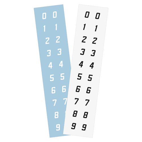 Helmkleber Nummer Bogen